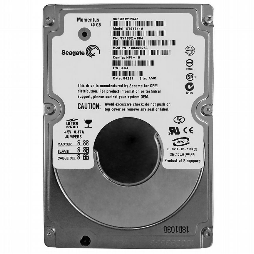 [ST94811A] Жесткий Диск Seagate 40gb Ide 2,5" St94811a