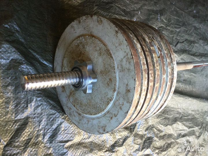 Штанга стальная, 80 кг, б/у