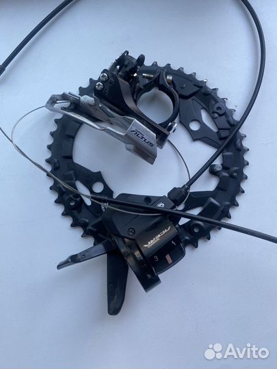 Звезда, шифтер левый,переключатель (всё shimano)