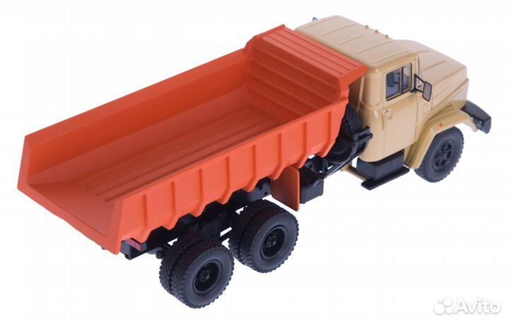 Краз-6510 (1985-94) самосвал, бежевый / оранжевый