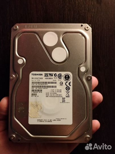Жесткий диск Toshiba 1 тб MK1002tskb
