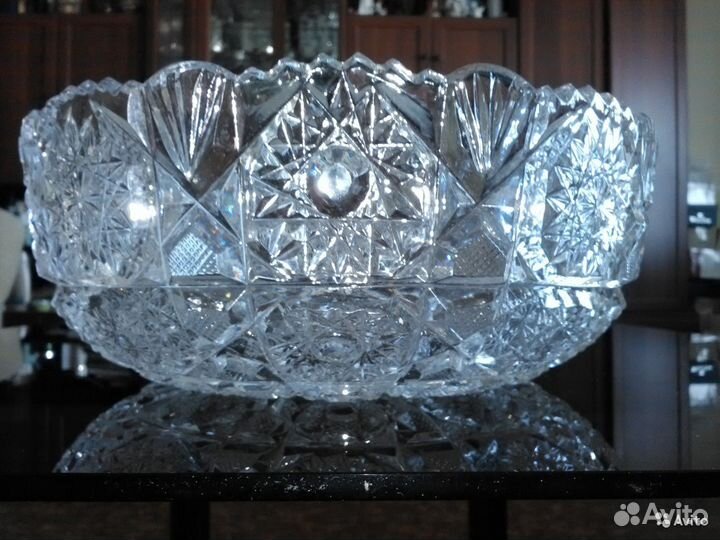 Богемия. Хрустальная ваза-салатник. Винтаж