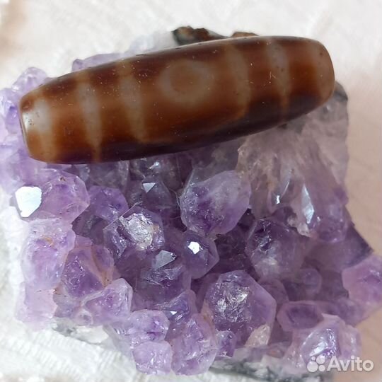 Аутенчичная Старая Тибетская Дзи 3 Глаза-богатство