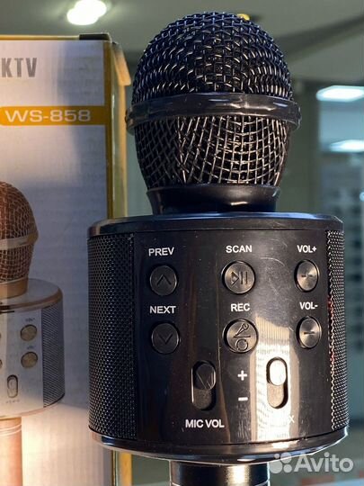 Беспроводной Караоке-микрофон WS-858, черный