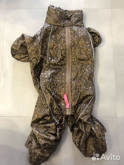 Дождевик для средней собаки на подкладке