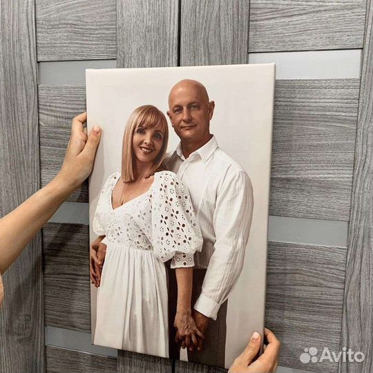 Портрет по фото на холсте