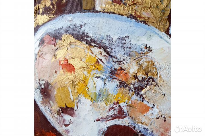 Картина Ангел и Солнце маслом на заказ 40х40 см