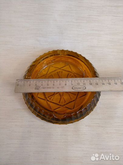 Пепельница цветное стекло СССР