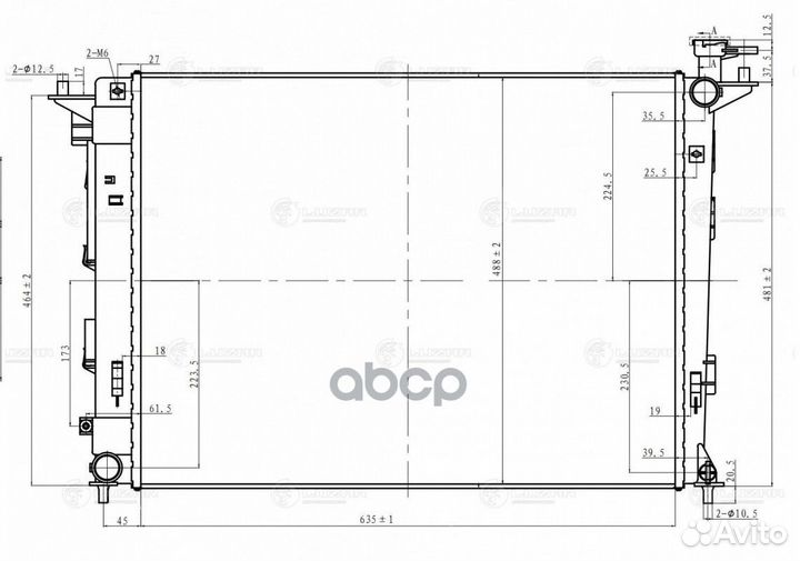 LRC 08S5 luzar Радиатор охл. Kia Sportage III/H