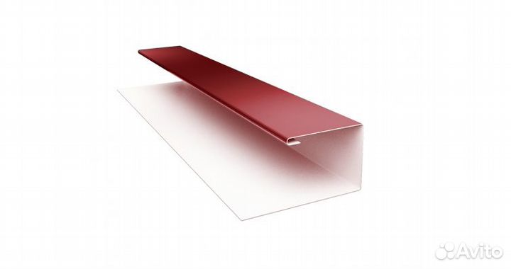 Планка П-образная Satin 0,5 мм, Цвет Ral 3009, Покрытие Satin с пленкой, Толщина металла 0,5 мм