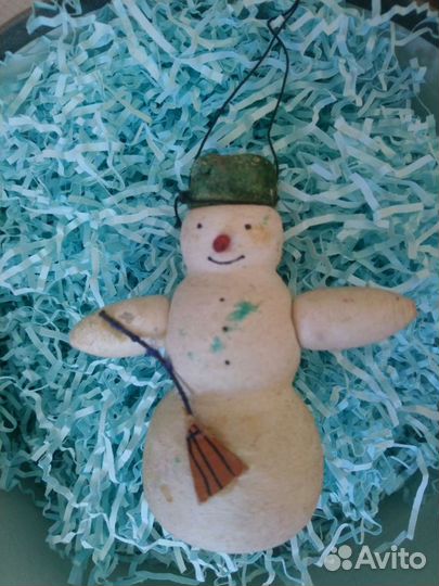 Елочные игрушки СССР : Снеговичок