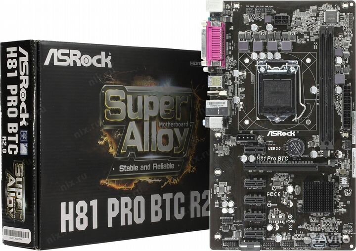 Материнская плата Asrock H81 PRO BTC Сокет 1150