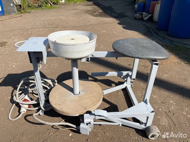 Гончарный круг самодельный с автомат. педалью