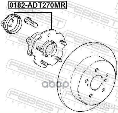 Ступица колеса зад прав/лев 0182ADT270MR Fe