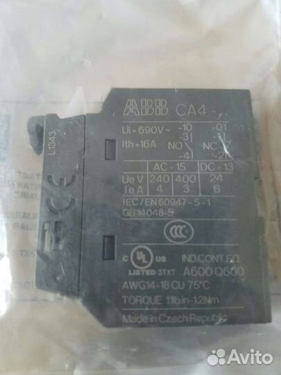 Блок контактный CA4-10 (1но)