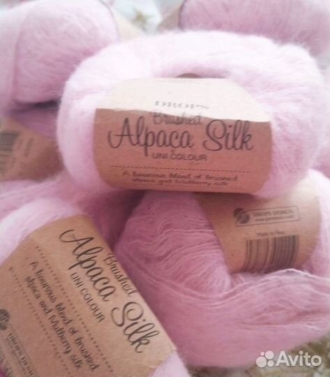 Пряжа Drops Brushed Alpaca Silk оттенок 12