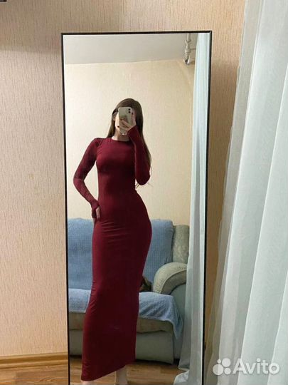 Платье женское вечернее бордо