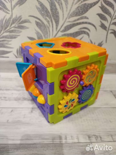 Развивающий куб сортер кубик детский