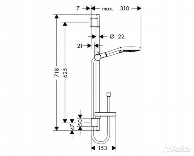 Душевой гарнитур Hansgrohe 26630000