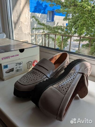 Лоферы натуральная кожа 36-37 размер