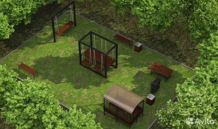 Детские площадки, качели карусели в наличии