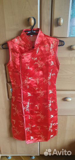 Платье халат в китайском японском стиле