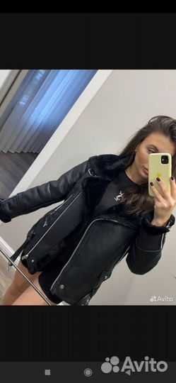 Дублёнка авиатор 44размер