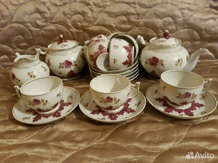 Фарфор Вербилки сервиз из 19 предметов 1951- 54 г