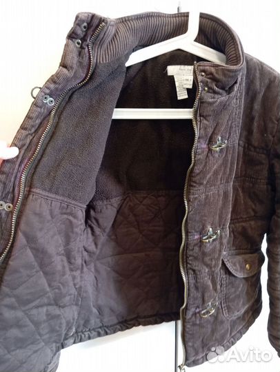 Куртка вельветовая zara коричневая, размер s 42-44