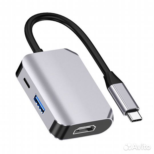 USB Хаб type-c на MacBook 3в1 bronka