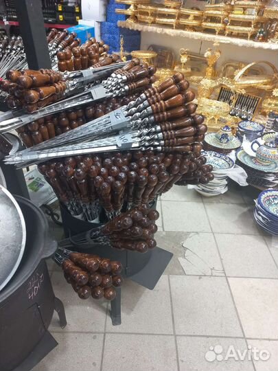 Шампура из нержавейки с деревянной ручкой