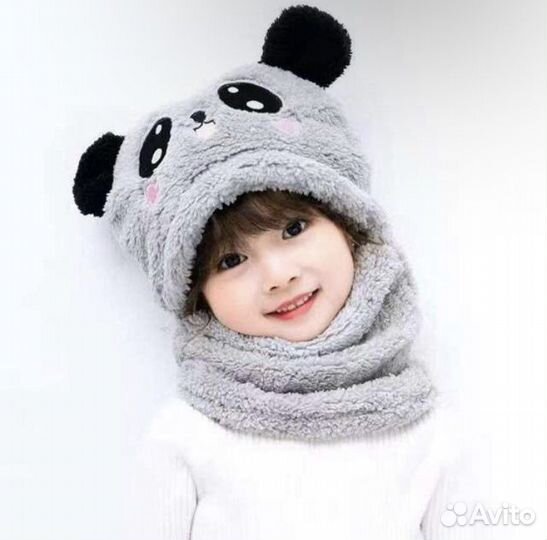 Шапка-шарф новая детская