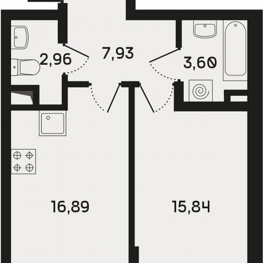 1-к. квартира, 48,2 м², 2/9 эт.