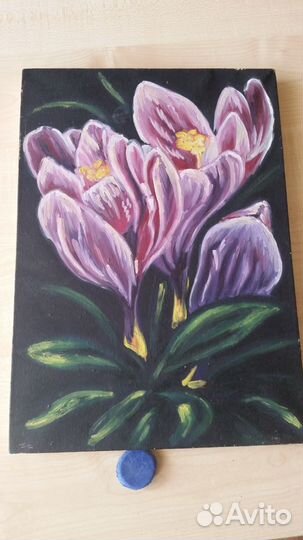 Картина Масло Первоцветы