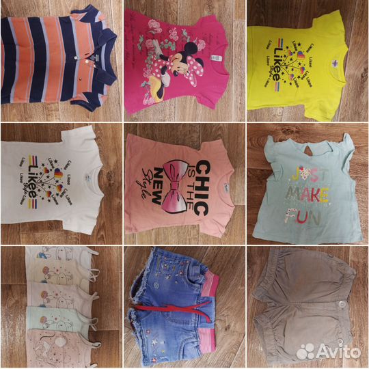 Летние вещи пакетом 86 92 на девочку