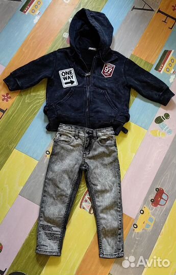 Комплект Gulliver 98 для мальчика джинцы и кофта