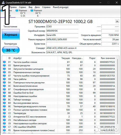Жесткие диски/HDD 1 тб