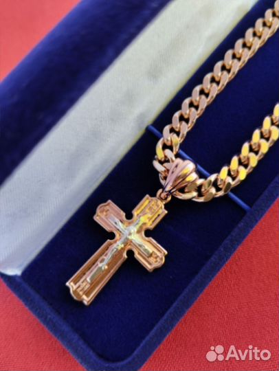 Цепь и кулон Дубайское золото