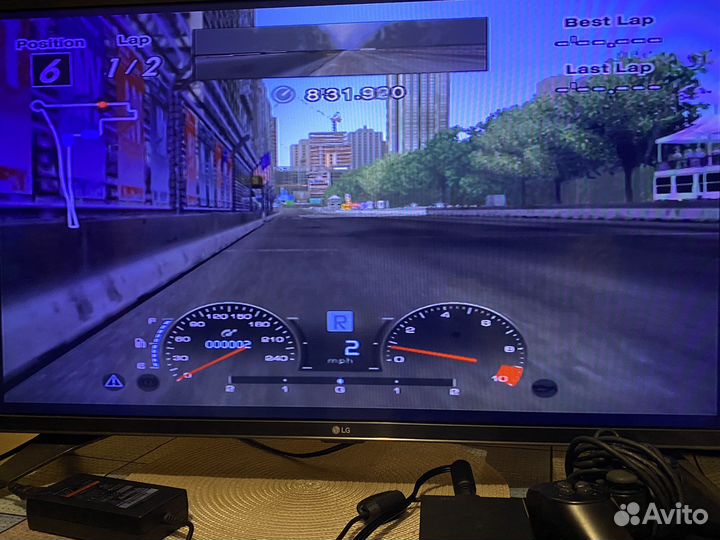 Sony playstation 2+руль и педали