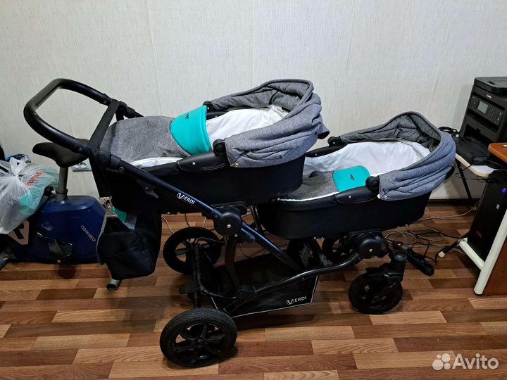Коляска для двойни 2 в 1