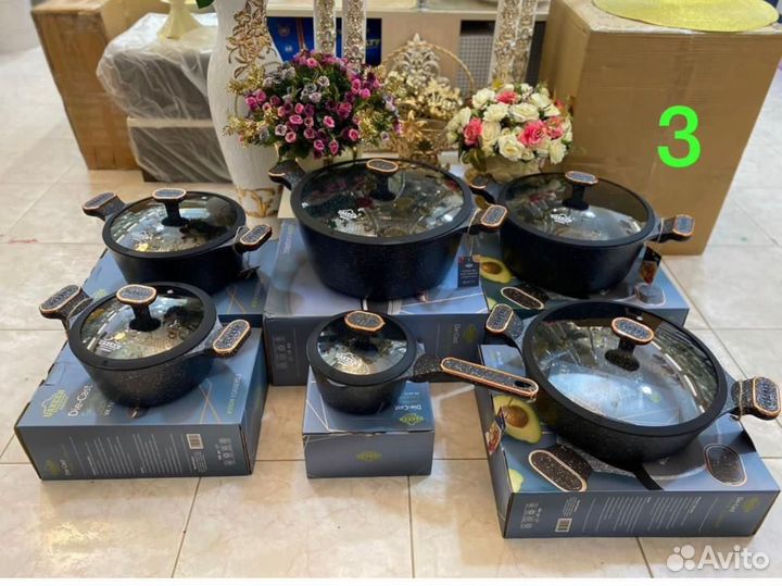 Набор кастрюль 12 предметов