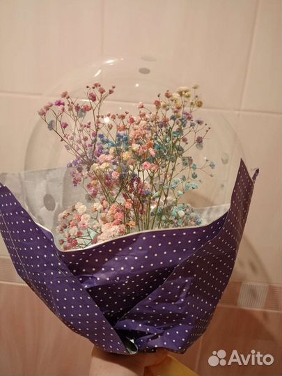 Гипсофилы, букет в шаре