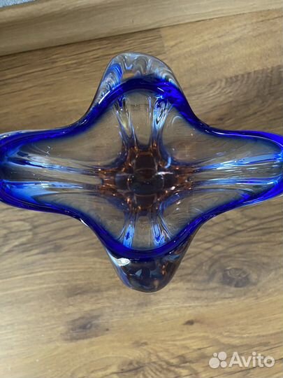 Ваза Чехия Цветное стекло