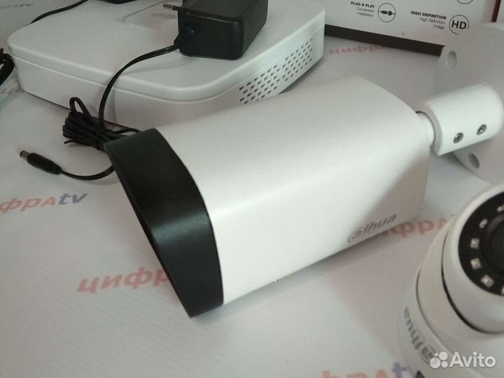 Комплект видеонаблюдения 4Мп Dahua 5 камер zoom