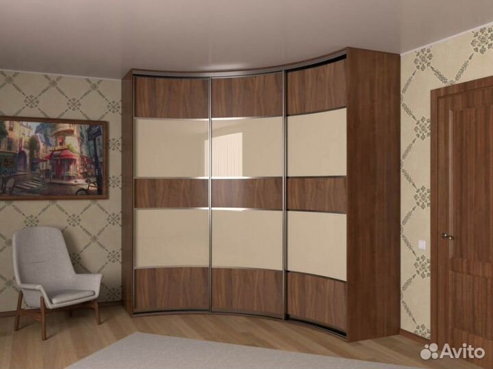 Радиусный шкаф купе