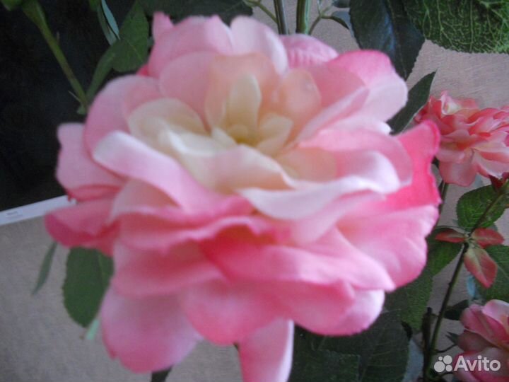 Роза искусственная в горшке, 125см