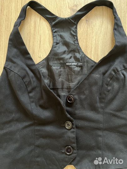 Топ жилет черный