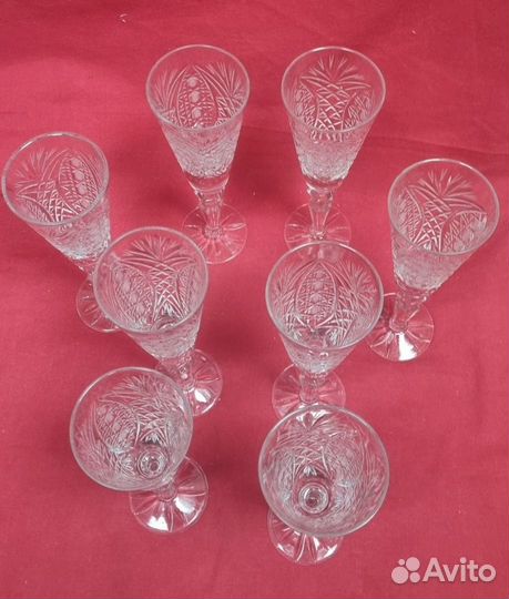 Бокал/ Фужер. Хрусталь. Чехословакия. Алмазная гра