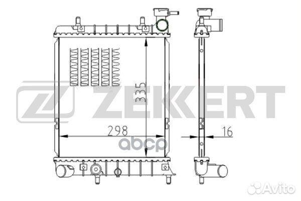 Радиатор охл. дв. Hyundai Accent II 99- mk-1142