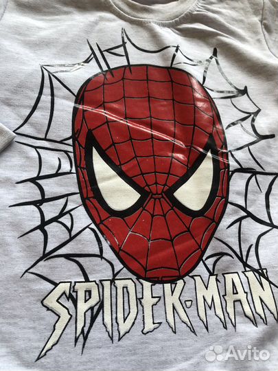 Кофта лонгслив на мальчика человек паук